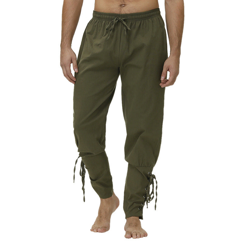 Men's leisure pants with a trendy fit and practical lace details Chic and Style