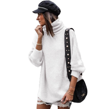 Pull en gros tricot pour femmes avec col montant et coupe décontractée Chic und Stil