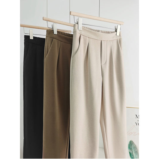 Pantalons taille haute plissés pour femmes Chic und Stil