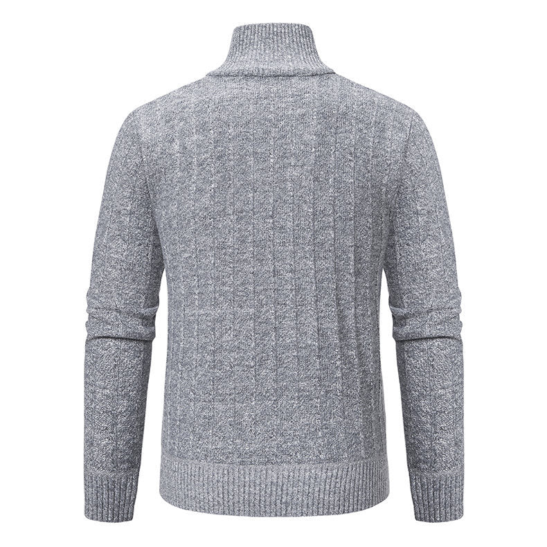 Hommes pull en tricot élégant avec demi-fermeture éclair Chic und Stil