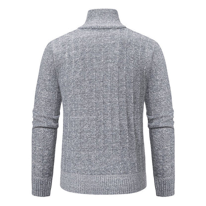 Hommes pull en tricot élégant avec demi-fermeture éclair Chic und Stil