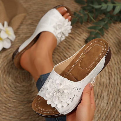 Sandales à glissière fleuries pour femmes Chic und Stil