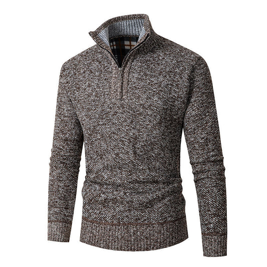 Pullover pour hommes avec col haut et zip pratique Chic und Stil