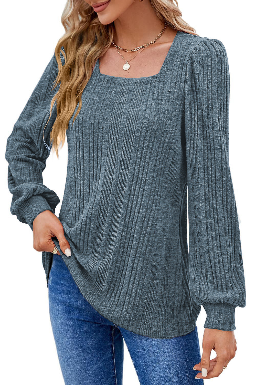 Pull en tricot tendance pour femme avec motif côtelé texturé et coupe large Chic und Stil