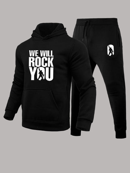 Men's Hoodie and Jogging Pants Set with Powerful Statement Chic and Style