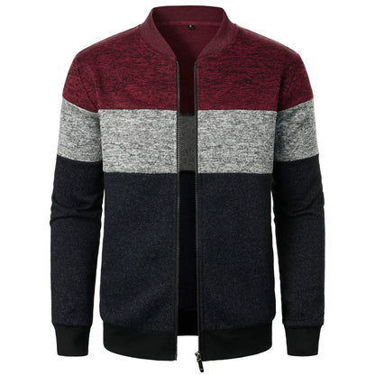 Veste de sport pour hommes avec motif de rayures modernes et finition élastique Chic und Stil