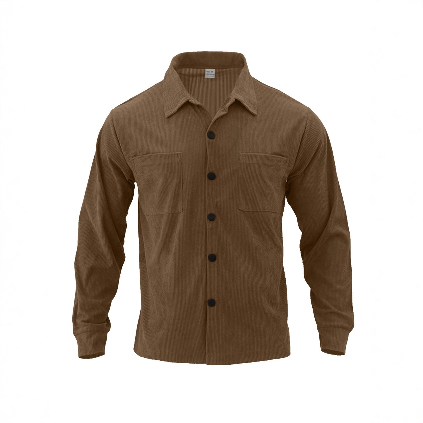 Chemise à manches longues pour hommes avec motif en corduroy texturé et poches poitrines pratiques Chic und Stil