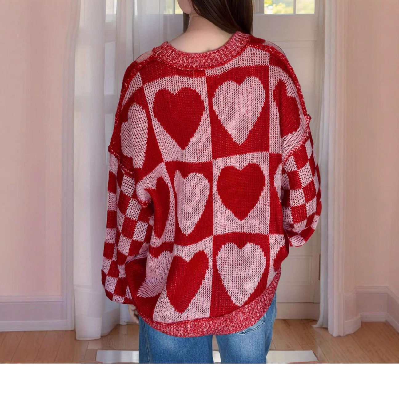 Pull en tricot à motifs de cœur pour femmes Chic und Stil