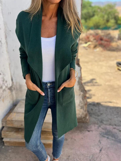 Dames élégant Cardigan en matériau doux et coupe décontractée Chic und Stil