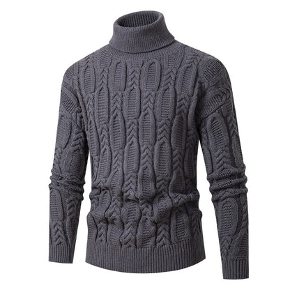High-quality turtleneck pullover for men with embossed pattern Chic und Stil
