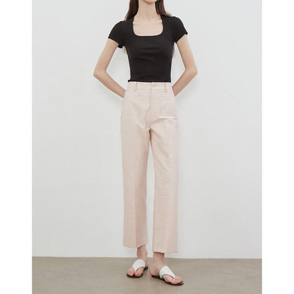 Pantalons larges plissés taille haute pour femmes Chic und Stil 1750846496
