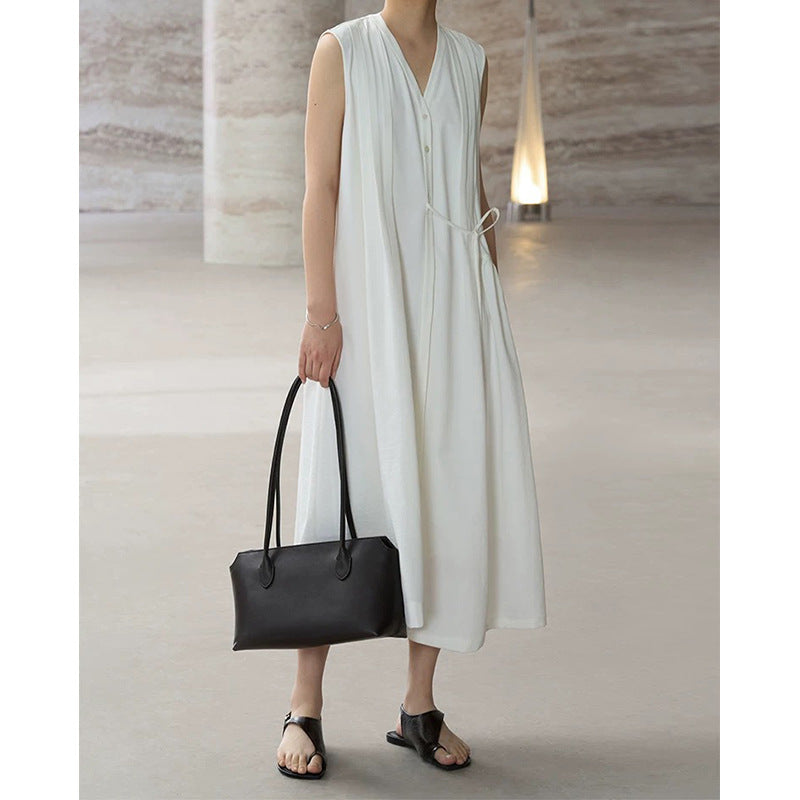 Robe chemise maxi femme avec ceinture ajustable Chic und Stil