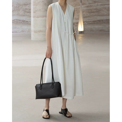 Robe chemise maxi femme avec ceinture ajustable Chic und Stil
