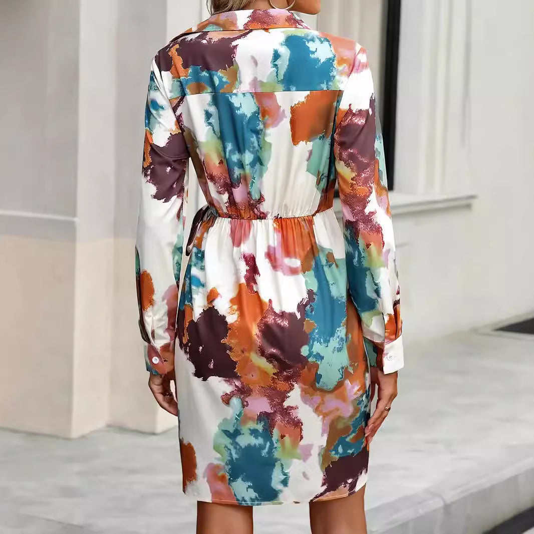 Robe portefeuille pour femmes avec dégradé de couleur élégant Chic und Stil