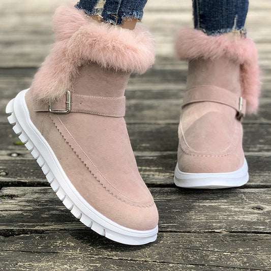 Bottes à doublure chaude pour femmes avec garniture en fourrure tendance Chic und Stil