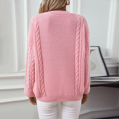 Pull en tricot pour femmes avec motif en relief en torsades Chic und Stil
