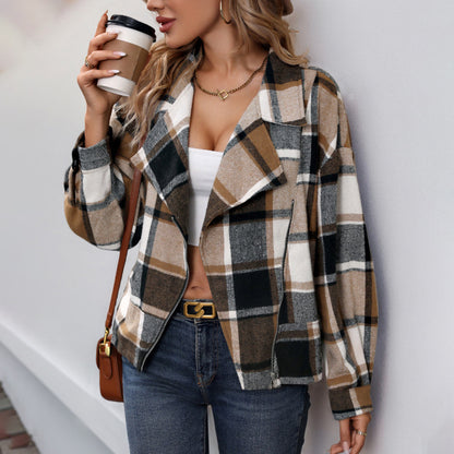 Blazer-vest pour femmes à carreaux avec coupe décontractée Chic und Stil