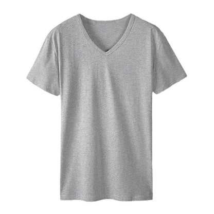 T-shirt femme à col en V en mélange de coton de haute qualité Chic und Stil