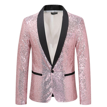 Dames Bl sparkling blazer avec revers noir Chic und Stil