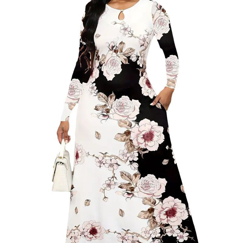 Robe maxi à imprimé floral pour femmes Chic und Stil