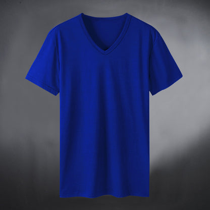 T-shirt femme à col en V en mélange de coton de haute qualité Chic und Stil