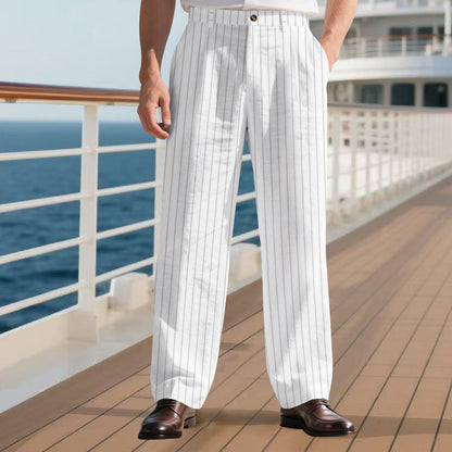 Pantalon de costume pour hommes avec de fins rayures fines Chic und Stil