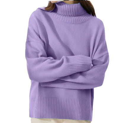 Pull à col loop pour femmes en matériau doux Chic und Stil