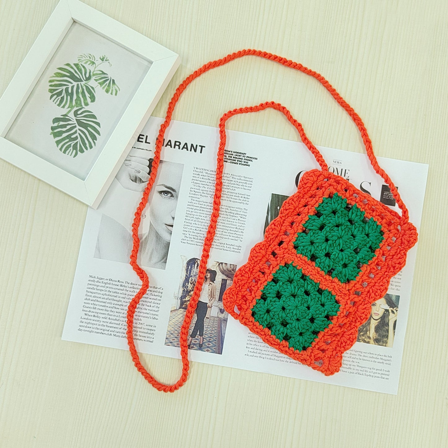 Ladies colorful crochet crossbody bag Chic and Style