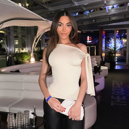 Haut asymétrique pour femmes avec lien Chic und Stil