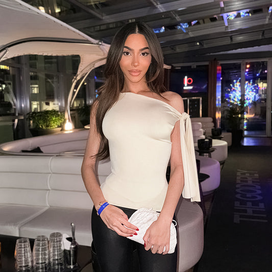 Haut asymétrique pour femmes avec lien Chic und Stil