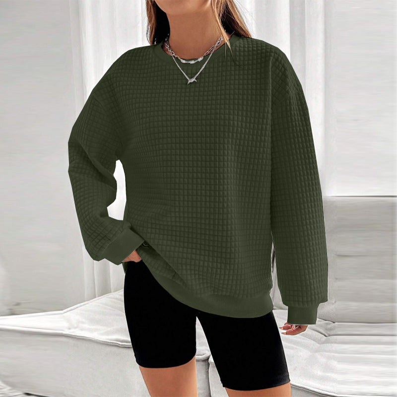 Dames pull oversized confortable avec design texturé Chic und Stil