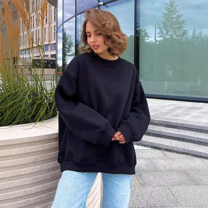 Dame Sweatshirt surdimensionné avec coupe décontractée et accents modernes Chic und Stil