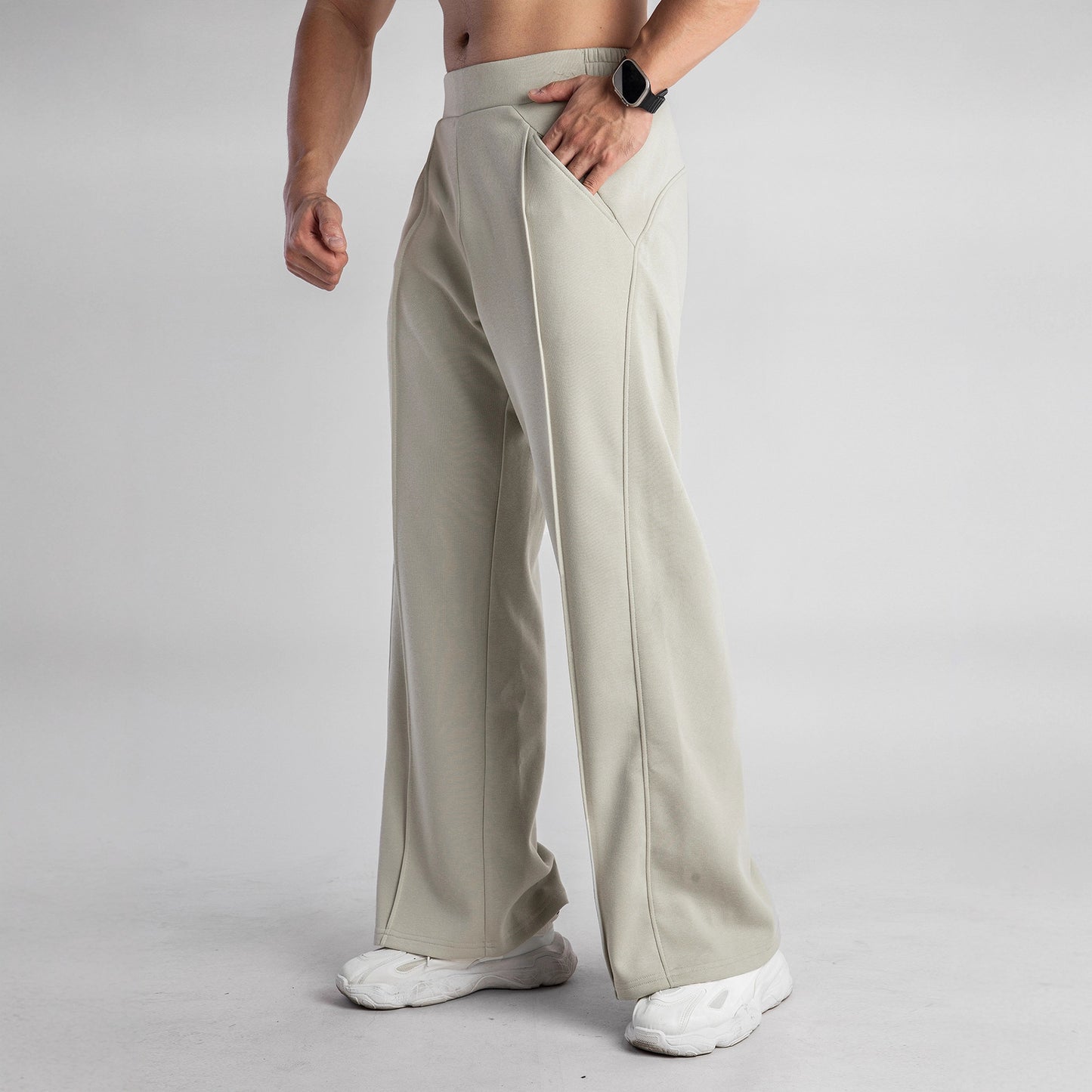 Dame Culotte Taille Haute avec ceinture élastique et poches latérales pratiques Chic und Stil