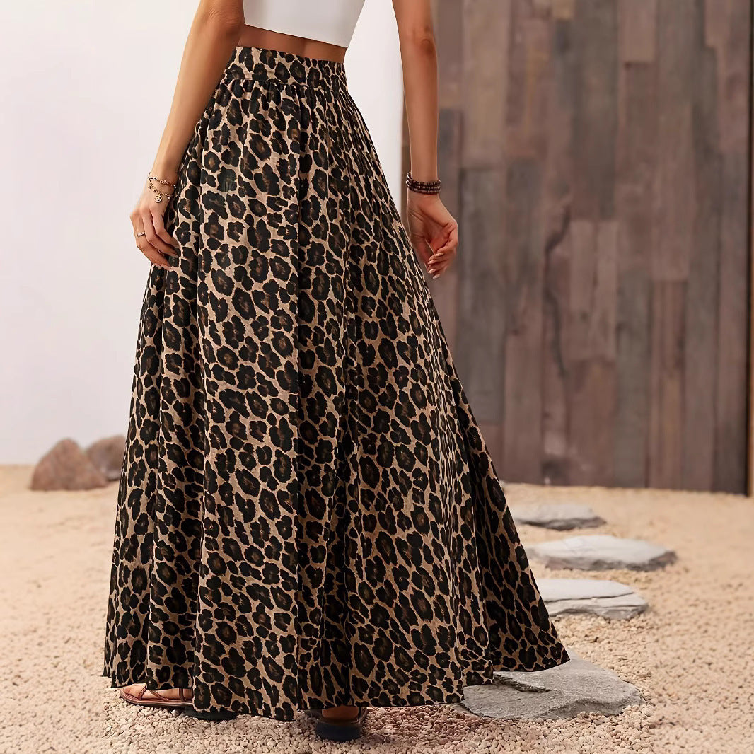 Jupe maxi femme avec motif léopard Chic und Stil
