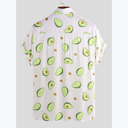 Chemise à manches courtes pour hommes avec motif avocat frais Chic und Stil