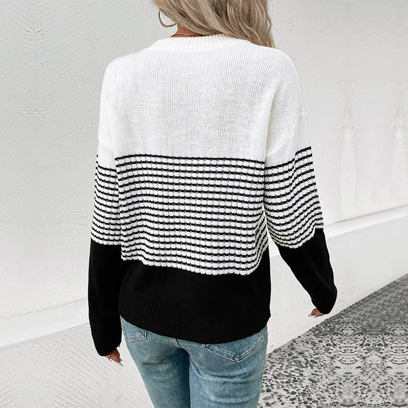 Pull en tricot pour femmes avec un motif moderne et une coupe décontractée Chic und Stil