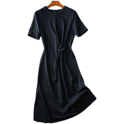 Robe A-Line décontractée pour femmes avec détail de nœud sur le côté Chic und Stil