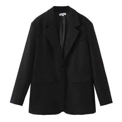 Blazer oversized pour femmes avec un élégante revers et des poches pratiques Chic und Stil