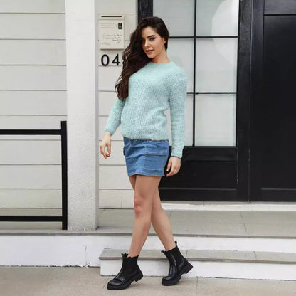 Pull luxueux pour femmes avec un motif tricot doux Chic und Stil