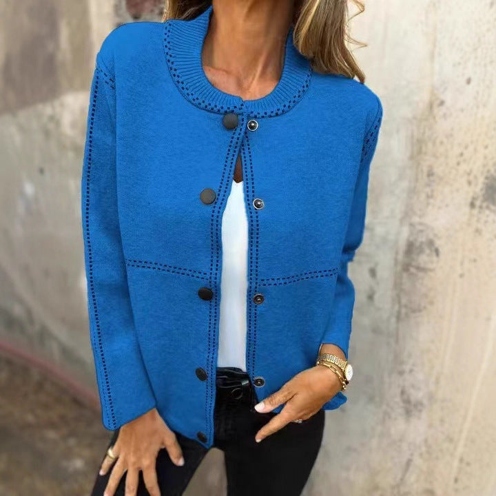 Dames Gilet ample en tricot avec boutons et coutures décoratives Chic und Stil