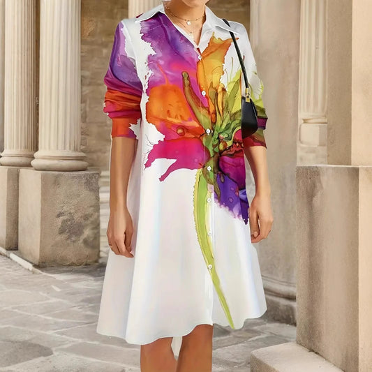 Robes chemises élégantes pour femmes avec design floral Chic und Stil