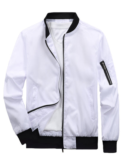 Veste bomber sportive pour hommes avec poches zippées pratiques Chic und Stil