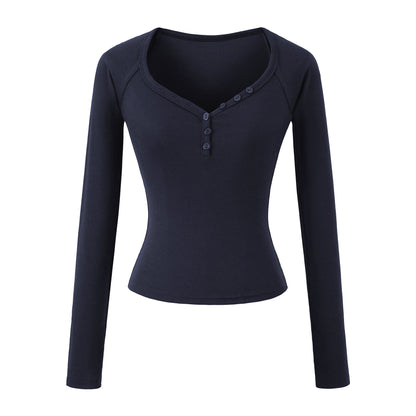 Chemisier à manches longues pour femmes avec fermeture à boutons élégante Chic und Stil