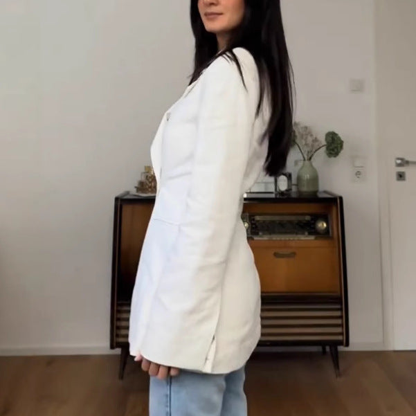 Dames Blazer Oversized Élégant Chic und Stil