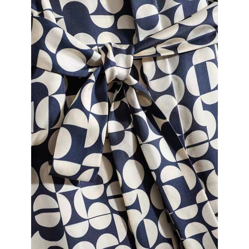 Robe chemise A-line à motif élégante pour femmes Chic und Stil