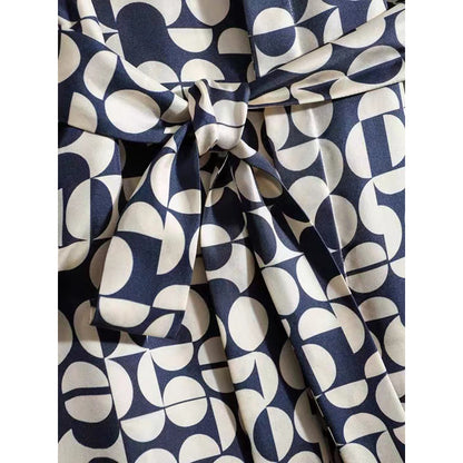 Robe chemise A-line à motif élégante pour femmes Chic und Stil