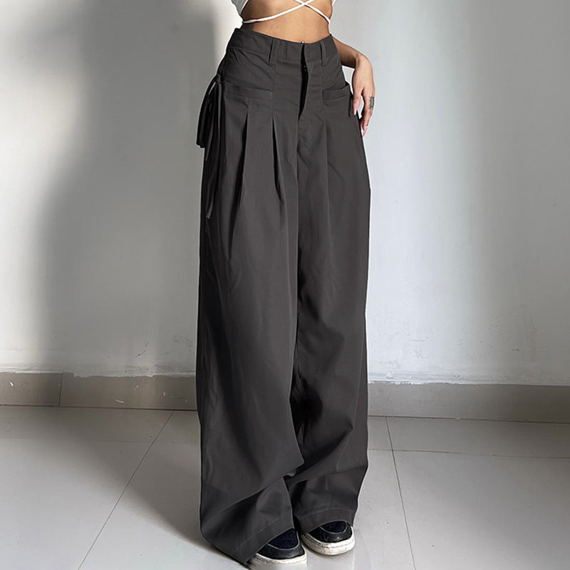 Wide pleated pants for women with side pockets and elegant waist Chic and Style