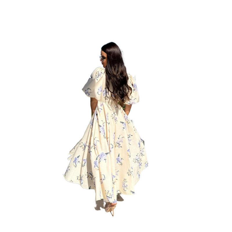Dames Fleurs Maxi Robe Chic und Stil