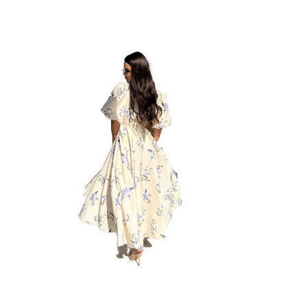 Dames Fleurs Maxi Robe Chic und Stil