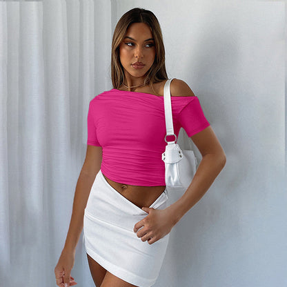 Chemisier off-shoulder pour femme avec fronces Chic und Stil